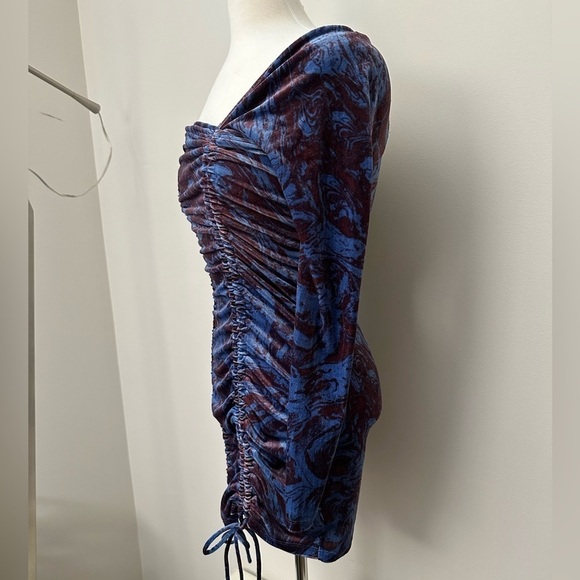 Nwot Wild Fable Velvet Mini Dress with Ruching! Size S - Picture 4 of 5